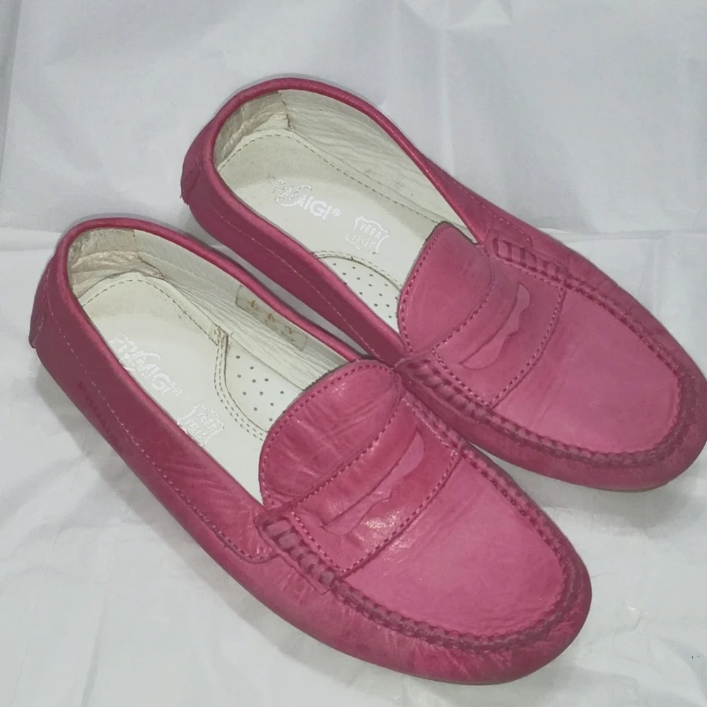 Primigi Pink Girls Leather Penny Loafers